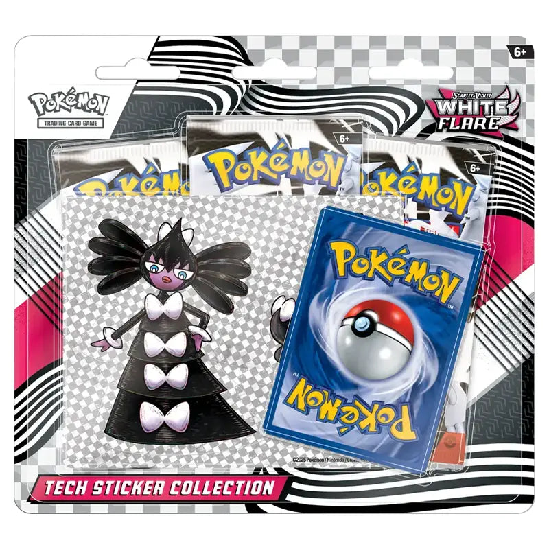 Black and White: White Flare Tech Sticker Collection