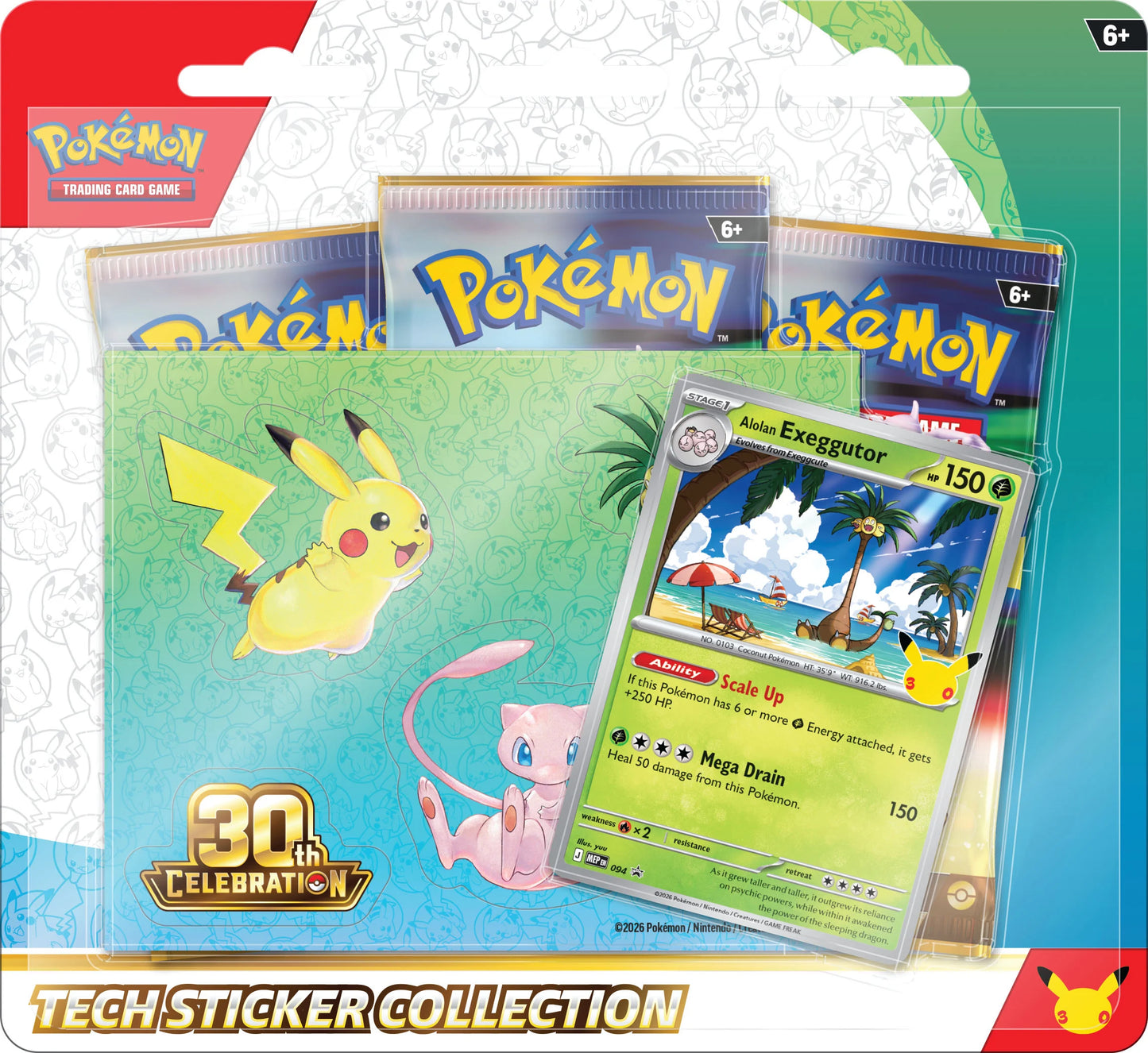 Pokémon TCG: 30th Celebration - Tech Sticker Collection - Alolan Exeggutor (PREVENTA)