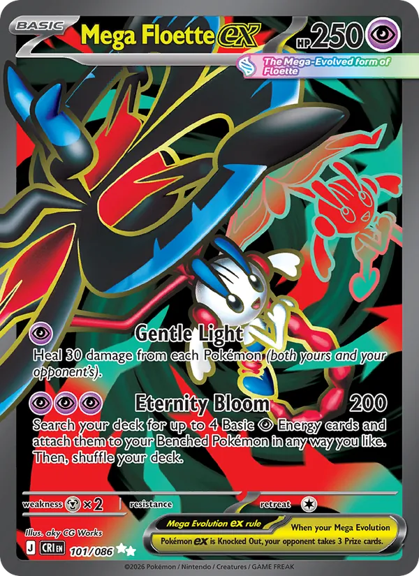 Mega Floette ex (101/086) - Chaos Rising - Ultra Rare - EN