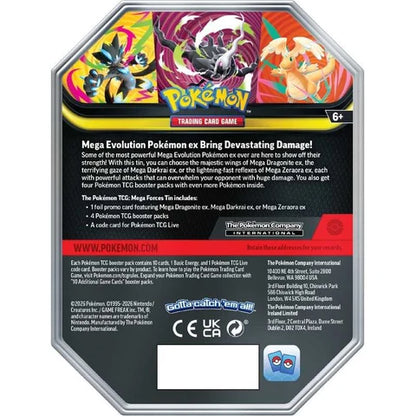 Pokémon TCG: Mega Evolution - Mega Force Tin - Mega Zeraora ESPAÑOL