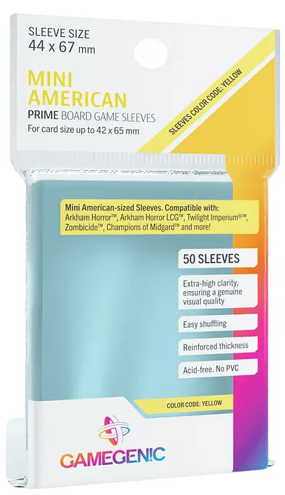 Sleeves Gamegenic Prime Mini American - 44 × 67 mm