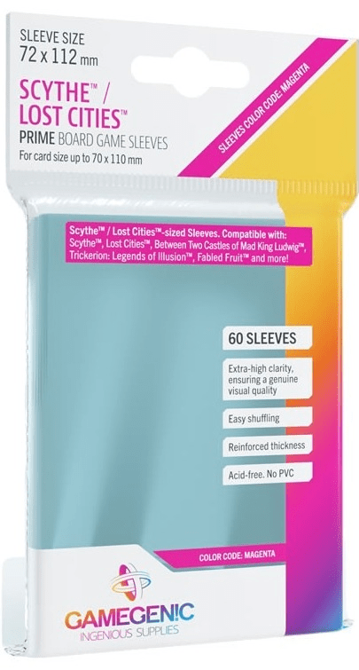 Sleeves Gamegenic Prime para Scythe / Lost Cities - 72 × 112 mm