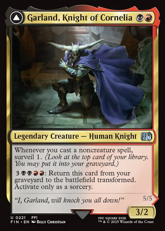 Garland, Knight of Cornelia - cara 1
