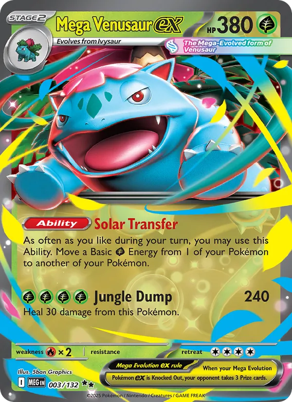 Mega Venusaur ex (003/132) - Mega Evolution - Double rare - EN