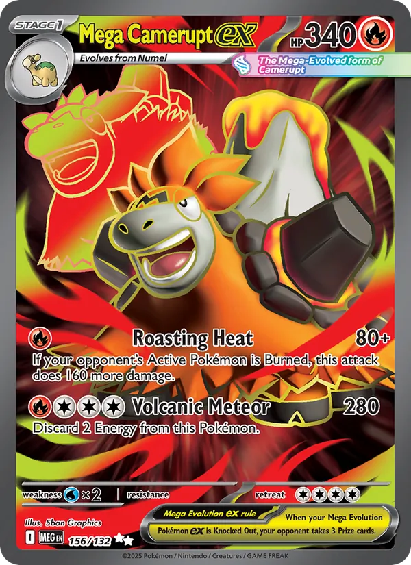 Mega Camerupt ex (156/132) - Mega Evolution - Ultra Rare - EN