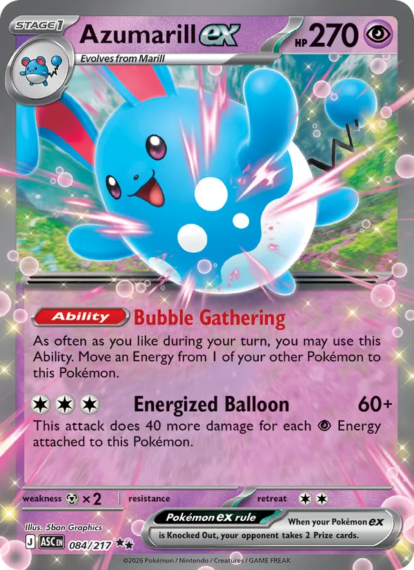 Azumarill ex (084/217) - Ascended Heroes - Double rare - EN
