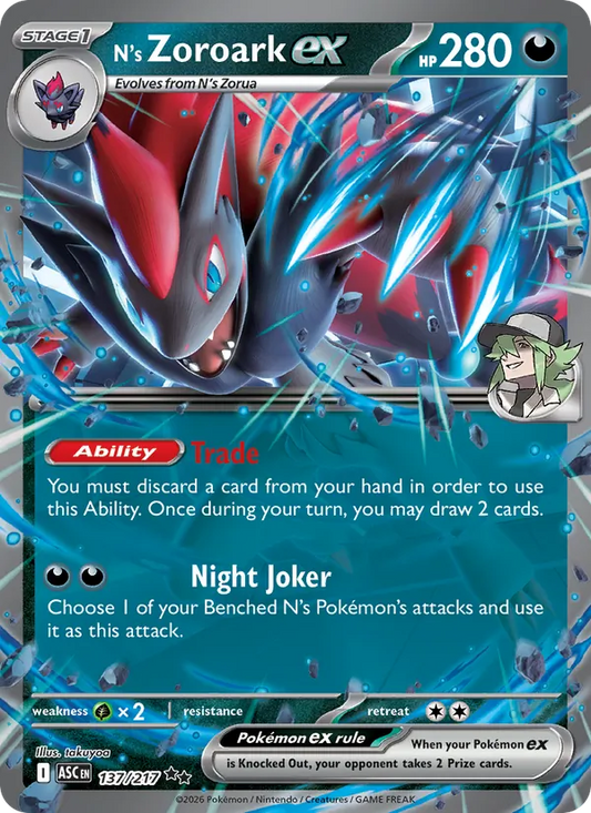 N's Zoroark ex (137/217) - Ascended Heroes - Double rare - EN