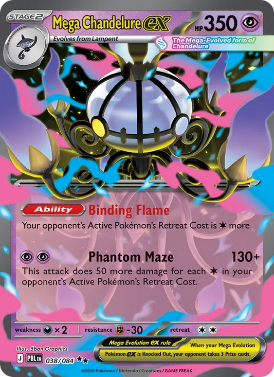 Mega Chandelure ex (038/084) - Pitch Black - Holo - EN