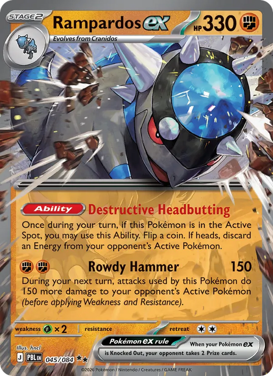 Rampardos ex (045/084) - Pitch Black - Holo - EN
