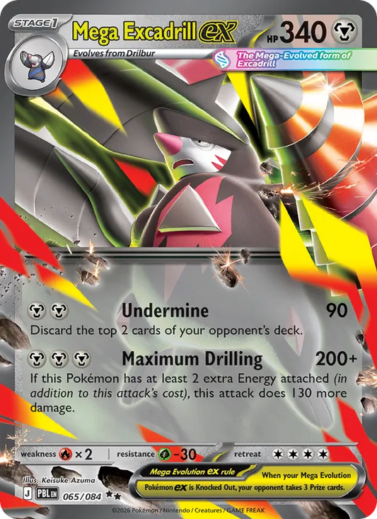 Mega Excadrill ex (065/084) - Pitch Black - Holo - EN