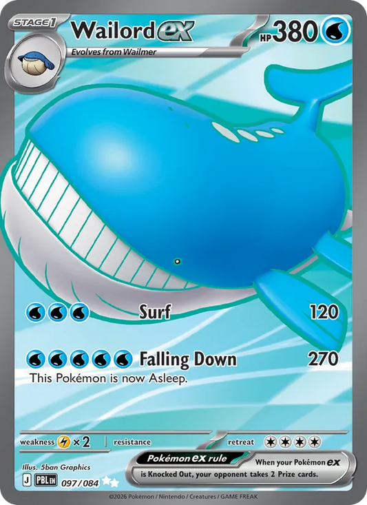 Wailord ex (097/084) - Pitch Black - Holo - EN