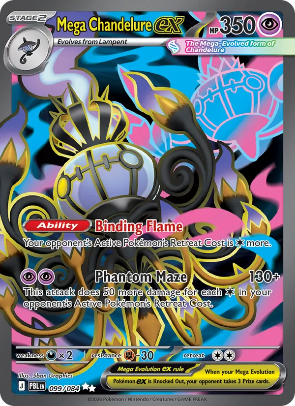 Mega Chandelure ex (099/084) - Pitch Black - Holo - EN