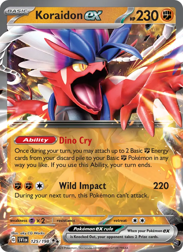 Koraidon ex (125/198) - Scarlet & Violet - Double rare - EN