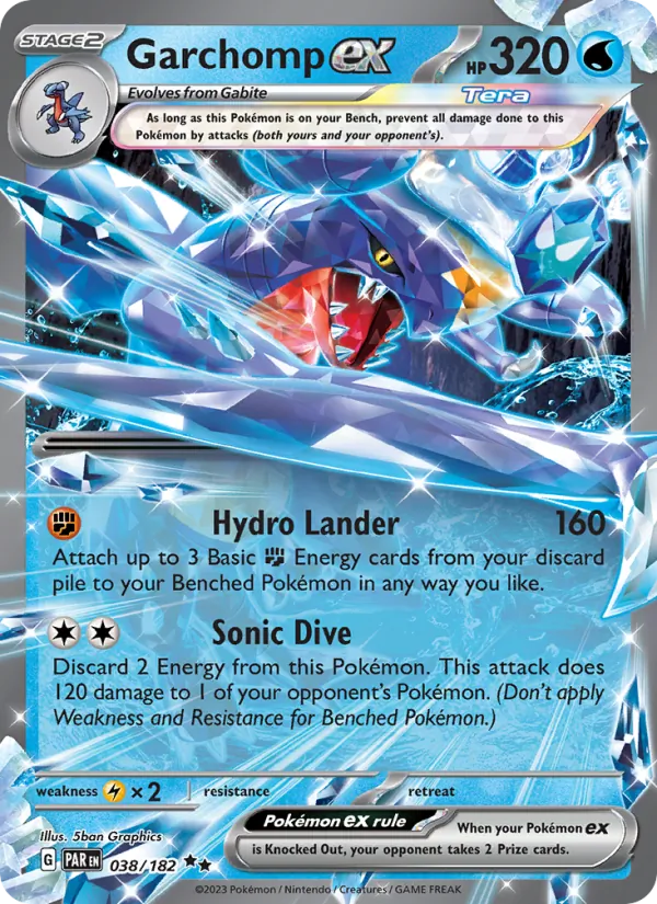 Garchomp ex (038/182) - Paradox Rift - Double rare - EN