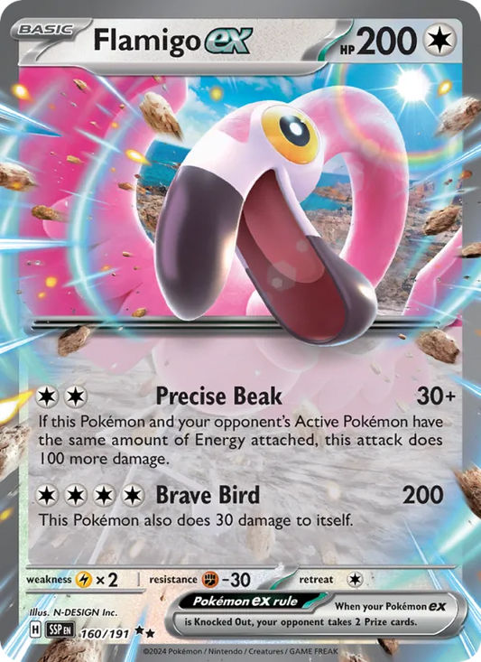 Flamigo ex (160/191) - Surging Sparks - Double rare - EN