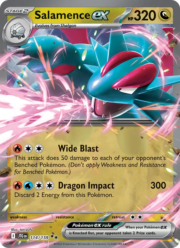 Salamence ex (114/159) - Journey Together - Double rare - EN