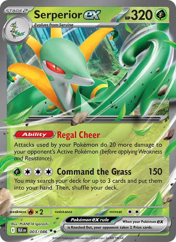 Serperior ex (003/086) - Black Bolt - Double rare - EN