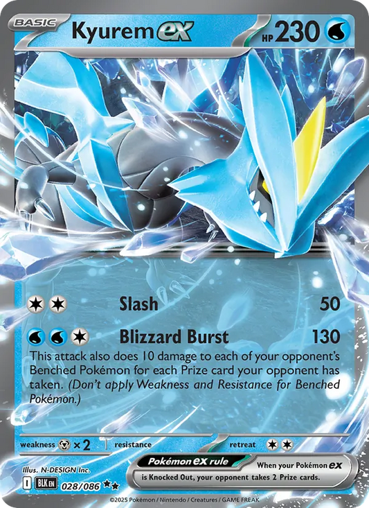 Kyurem ex (028/086) - Black Bolt - Double rare - EN