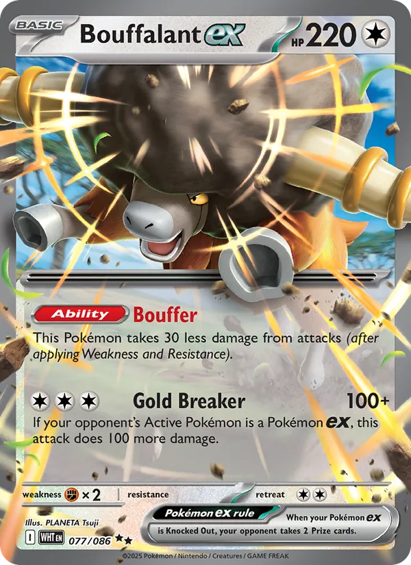 Bouffalant ex (077/086) - White Flare - Double rare - EN