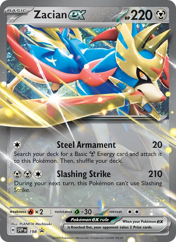 Zacian ex (198/225) - SVP Black Star Promos - Promo - EN